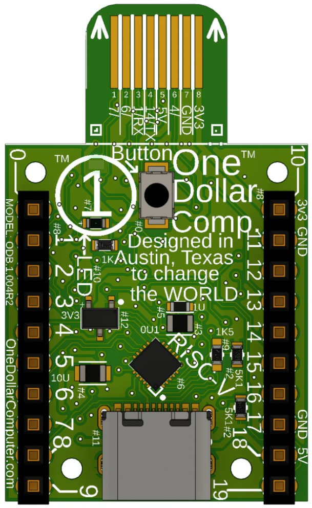 One Dollar Computer board (model 1.004 R2)